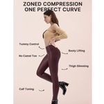 NWT Retro Gong Faux Leather High Rise Leggings Wine Red Large Photo 1