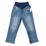 Time and Tru Maternity Straight Leg Jeans Blue Comfort Band Size XL 16 Photo 7