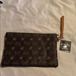 Beverly Hills Polo Club  Dark Brown Patterned Wristlet Photo 1