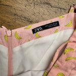 ZARA  Womens‎ Pink Bananas Spaghetti Straps Romper Size Small Photo 4