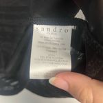 Sandro  Paris Pull over long sleeve sheer striped shirt top black S flaw Photo 3