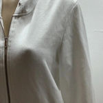 Threadless White Zip Up Hooded Jacket Size Medium Preloved. Photo 1