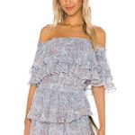 MISA Los Angeles NEW  Kailey Off-Shoulder Dress, Washed Tile, Small Photo 0