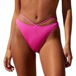 LA Hearts by PacSun Bikini Bottom Women’s XL Pink Iris Cutout Strappy Swim B3 Photo 0