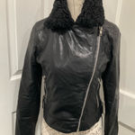 True Religion  WOMENS SHEARLING BIKER JACKET Photo 0