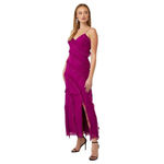 Amur Chara Ruffle Evening Gown in Purple Sangria 4 Womens Long Maxi Dress Photo 2