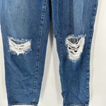 PacSun  Distressed High Rise Straight Leg Button Fly Denim Jeans Photo 1