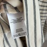 Anthropologie Francoise Cream and Gray Striped Blazer Longline Single Button S Photo 6