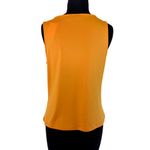 Versona Orange V Neck Sleeveless Top Lined Stretch NWT Sz L Photo 2