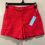 Draper James  RSVP Basket Weave Shorts Red Photo 0