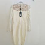 Elie Saab Off white/ Ivory floral lace long sleeve bodycon mini dress 38 NWT Size undefined Photo 2