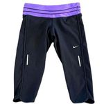 Nike black/purple Dri-fit cropped running pants Photo 0
