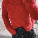Jack by BB Dakota Red Fuzzy Turtleneck Sweater  Photo 1