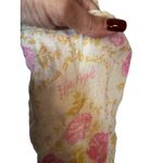 Free People Cream Pink Floral Lightweight Medium Tote Bag Photo 3