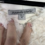 Amanda Charles Faux Fur Fluffy‎ Jacket Sweater Shawl Furry White XL Fashion EUC Photo 2