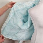 Liz Claiborne  Blue Floral Blazer Size 12 Blue Jacquard Blazer Photo 5