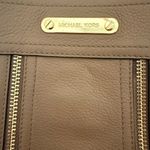 Michael Kors MICHAEL  Moxley Crossbody Moto Bag Small Khaki Tan Leather Photo 8