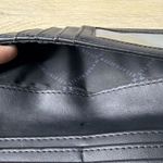 Steve Madden Wallet Black Soft Leather Gold Accents Card Holder Snap Closure Photo 4