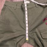 Sundance NEW  Women’s Embroidered Cargo Pants 8 Olive Green Boho Cotton Stretch Photo 11