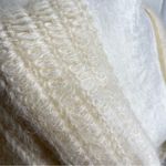Central Park West  Loose Knit Shoulder Wrap Shawl Shrug Mohair Blend Cream Ivory Photo 3