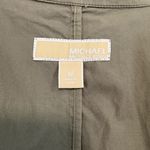 Michael Kors  Olive Green Moto Shift Dress Cargo Pockets Sleeveless Collared Sz M Photo 6