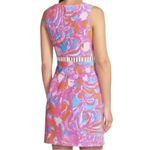 Lilly Pulitzer  Iggy Dress Pink Tropical Feeling Tanked Pique Knit Shift Size 2 Photo 4