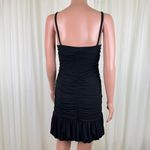 City Triangles Sexy Y2K City Triangle Ruched Shirred Spaghetti Strap Mini Dress Sz MD Black Photo 2