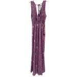 FOLLOW YOUR SOUL Dress Small/Medium Maxi Vintage Silk Lightweight Boho Beach Purple Photo 1