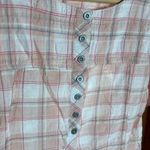 Beach Lunch Lounge Womens Mia Pucker Plaid Round Neck Tunic Top Size Small Photo 11