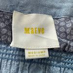 Maeve Anthropologie   Dress Size Medium Boho Preppy Embroidered Gauze Crinkle Photo 16