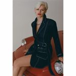 Anthropologie Pilcro Belted Blazer Denim Dress Photo 2