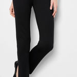 Nic+Zoe Size 4 Copley Straight Drapey Ponte Pants Classic Black Ankle Trousers Photo 0