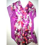 New Womens NWT $68 Satin H Halston Caftan Night Gown S M Cover Up Purple Orange Size M Photo 11