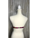 Victoria's Secret  Floral Padded Strapless‎ Bikini Top Black/Pink Print Size 36C Photo 3