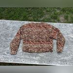 Diane Gilman Vintage 90s Blazer Cropped Zip Jacket Silk Aztec Bomber medium fall Photo 7