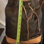 ETRO Milano Paisley Nylon Vachetta Leather Drawstring Bucket Tote Shoulder Bag Photo 11