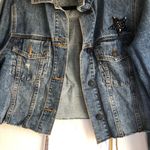 Desigual -  cropped denim jacket embellishments power spellout Photo 5