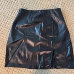 Windsor Black Leather Mini Skirt Photo 2