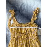 Fashion on Earth Gold Flower Tie Strap Ruffle Mini Summer Dress Size Small Photo 6