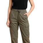 Loft  Lyocell khaki olive green cargo baggy pants drawstring waist joggers Sz M Photo 0