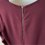 Vince  minimalist bodycon fitted dress, long slv maroon burgundy, stretchy, L Photo 4