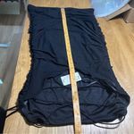 Windsor LBD Black Sheer Mesh Ruched Gathered Strappy Cowl Neck Mini Dress Photo 9