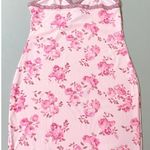 Pastel Pink Rose Roses Floral Lace Bodycon Mini Dress Size M 🌹✨ Size M Photo 1