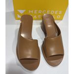 Mercedes Castillo Olga Women’s Sandals Size US 10 EU 40 Walnut Silk Nappa Brown Photo 1