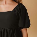 ALBION FIT Albion XS Middleton Black Mini Dress with Puff Sleeves Photo 1