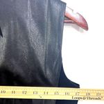 Spanx Mixed Media Faux Leather & Ponte Black Sheath Dress Medium Sleeveless Chic Photo 8