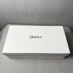 Quince Italian Leather & Eco Knit Heeled Mule Cognac Shoes Women US 8 Photo 4