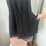 BCBGeneration  Black Lacey Romper Photo 1