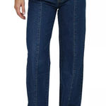 Indigo Rein Wide Leg Jeans Organic Cotton Sz 1 High Rise Flare Blue Denim 90s bohemian Photo 0