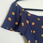 Monteau Elegant Navy Blue, Yellow Polka Dot Pantsuit Photo 1